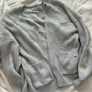 hollister grey cardigan